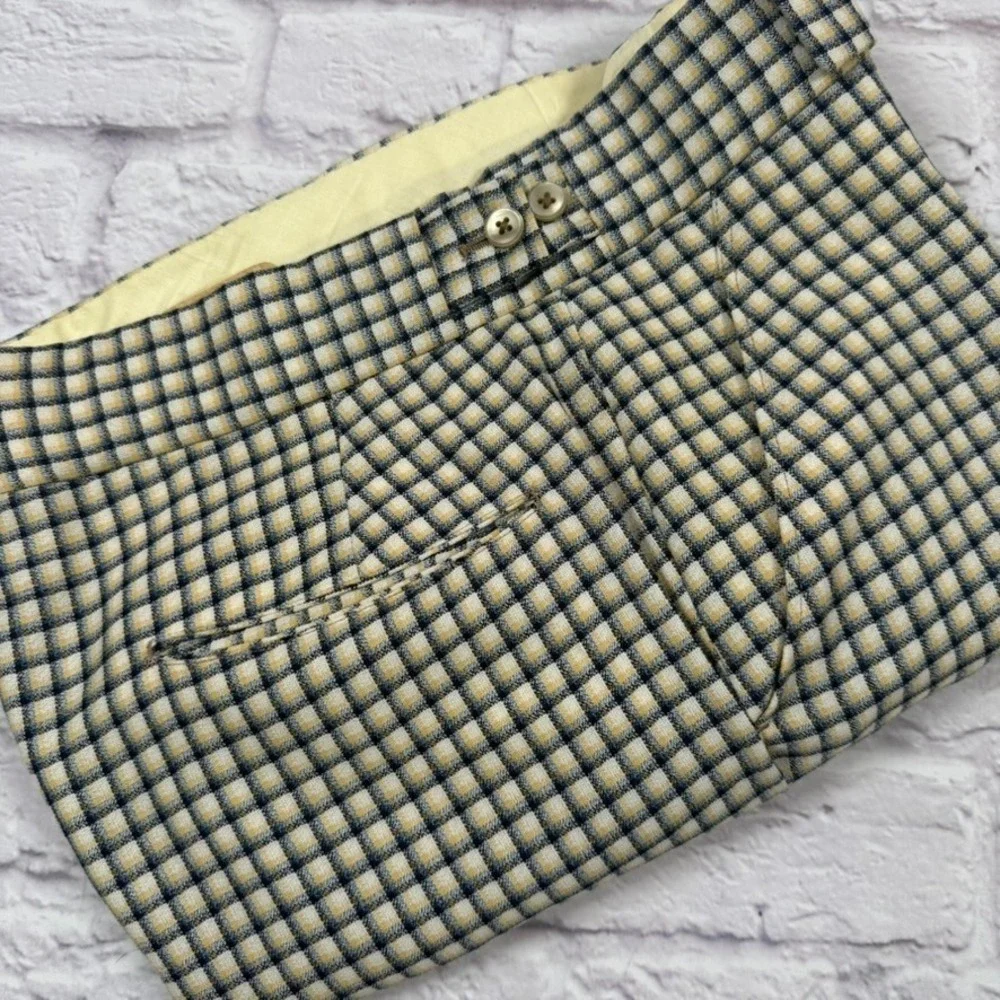 Vintage Hickey Freeman for Sakowitz Pants Mens 30x29 Flat Front Checkered - Picture 13 of 13